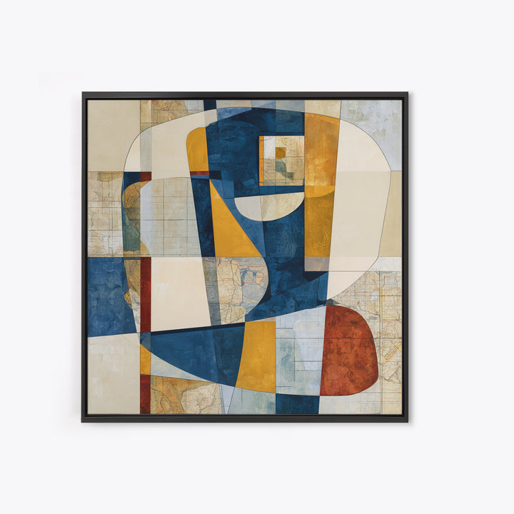 Abstract Shapes Layered Canvas Print, Eclectic Art, Home Decor, Living Room Decor, Abstract Art, Eclectic, Original Painting, ECL-1x1-4