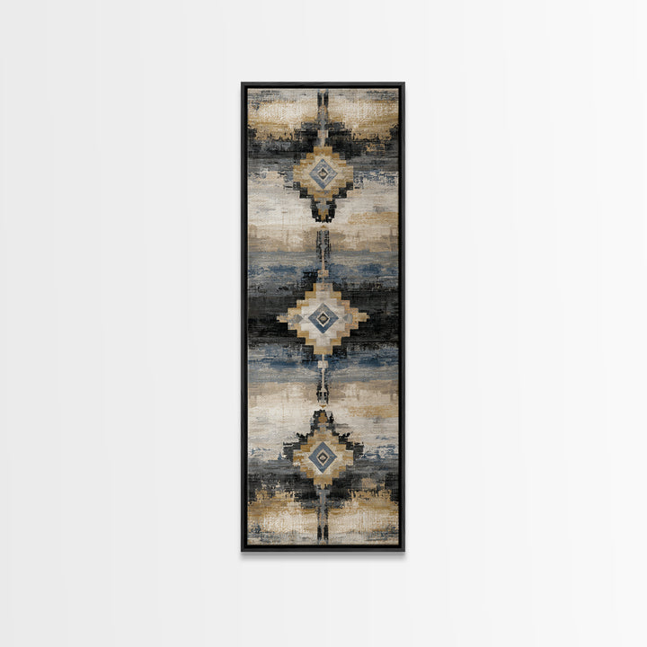 Layered Tapestry Pattern Canvas Print, Eclectic Art, Art, Living Room Decor, Fine Art, Eclectic, Large Wall Art, Boho, ECL-1x3-100