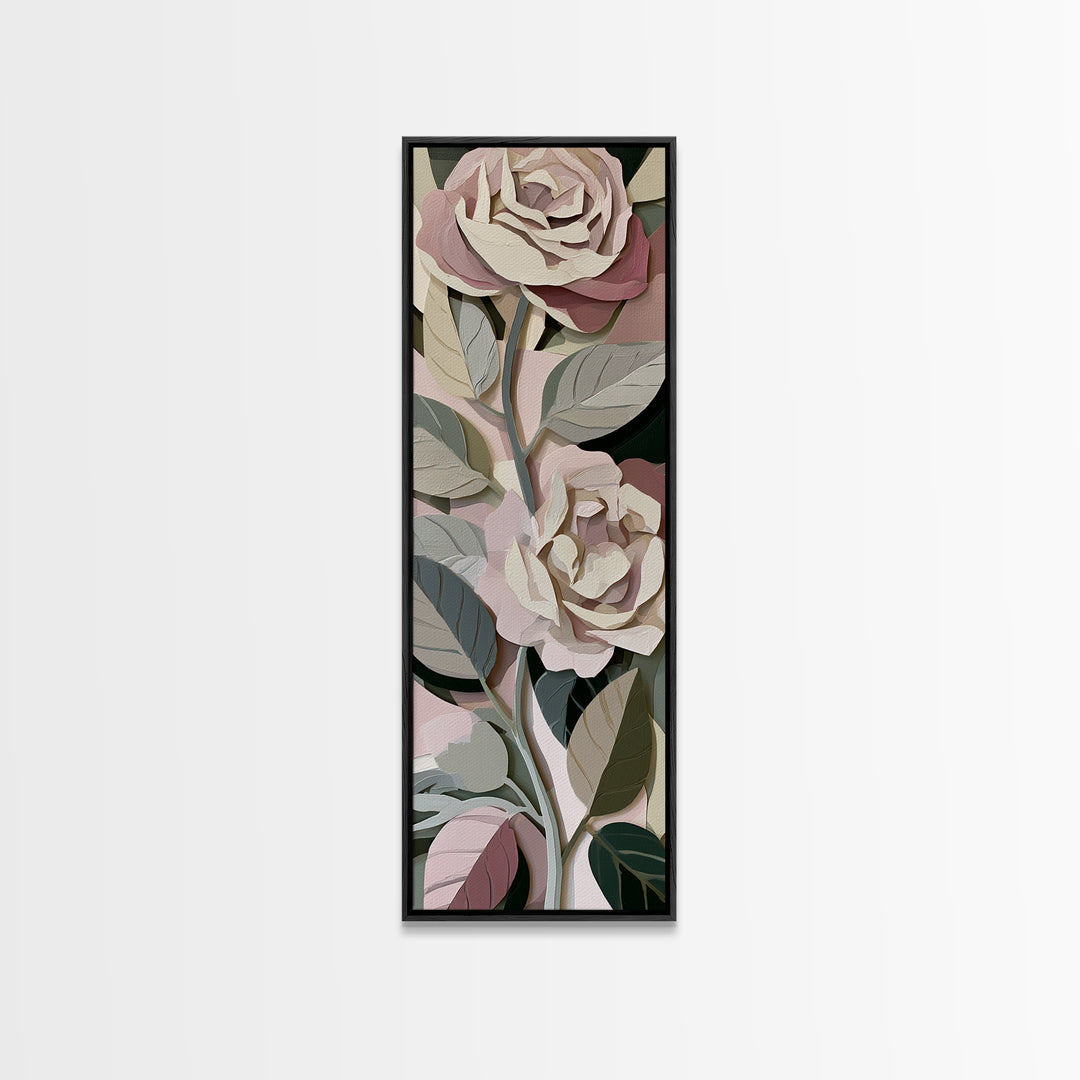 Matisse Inspired Cutouts with Botanical Details Canvas Print, Eclectic Art, Digital Prints, Living Room Decor, Eclectic, ECL-1x3-66