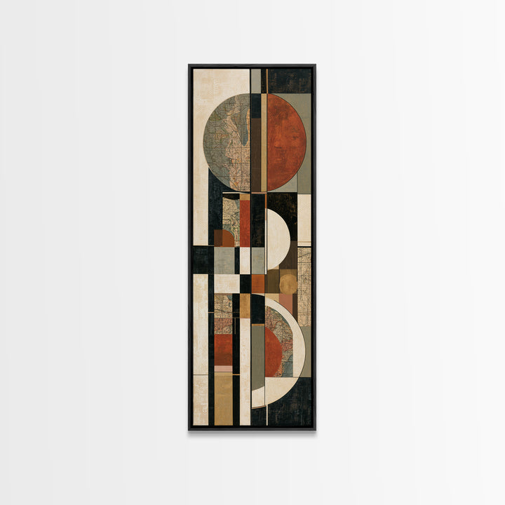 Abstract Shapes Layered Canvas Print, Eclectic Art, Wall Art, Living Room Decor, Abstract Art, Eclectic, Printables, ECL-1x3-88