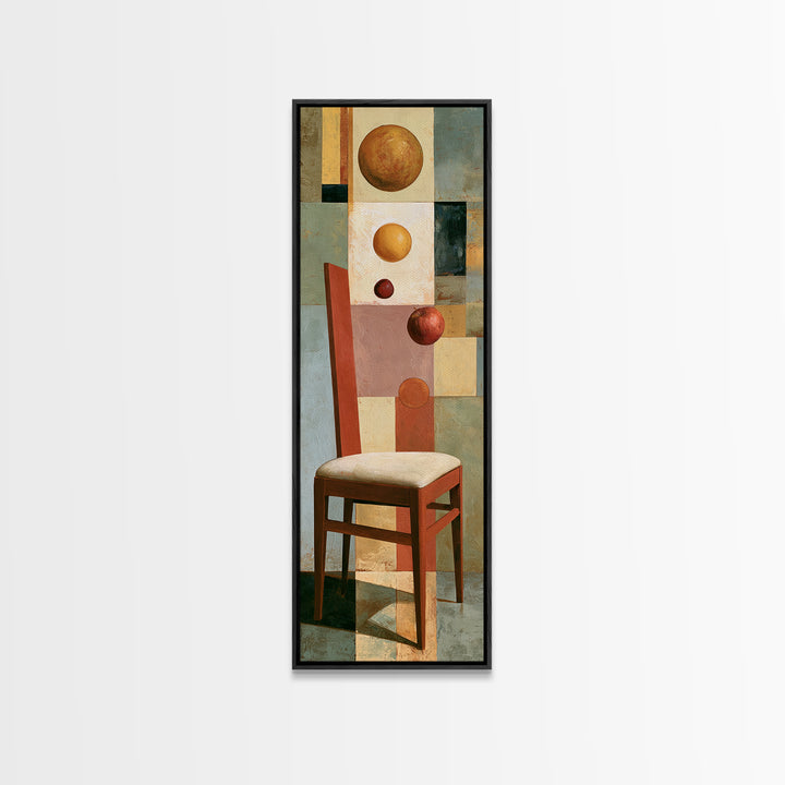 Whimsical Chair Still Life Canvas Print, Eclectic Art, Art Print, Living Room Decor, Fine Art, Eclectic, Portrait, ECL-1x3-98