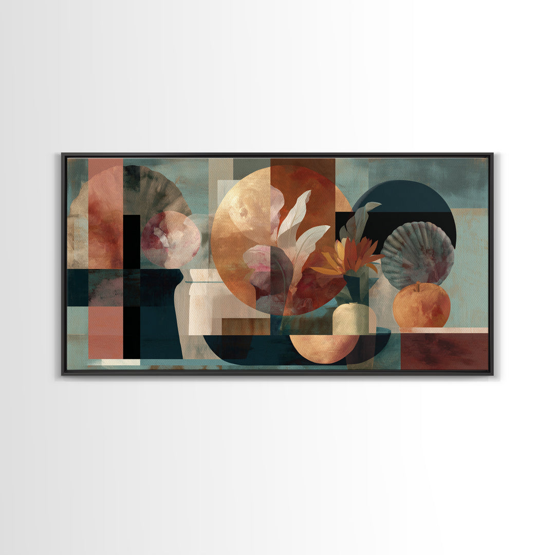 Matisse Inspired Cutouts with Botanical Details Canvas Print, Eclectic Art, Art Prints, Living Room Decor, Fine Art, Eclectic, ECL-2x1-2