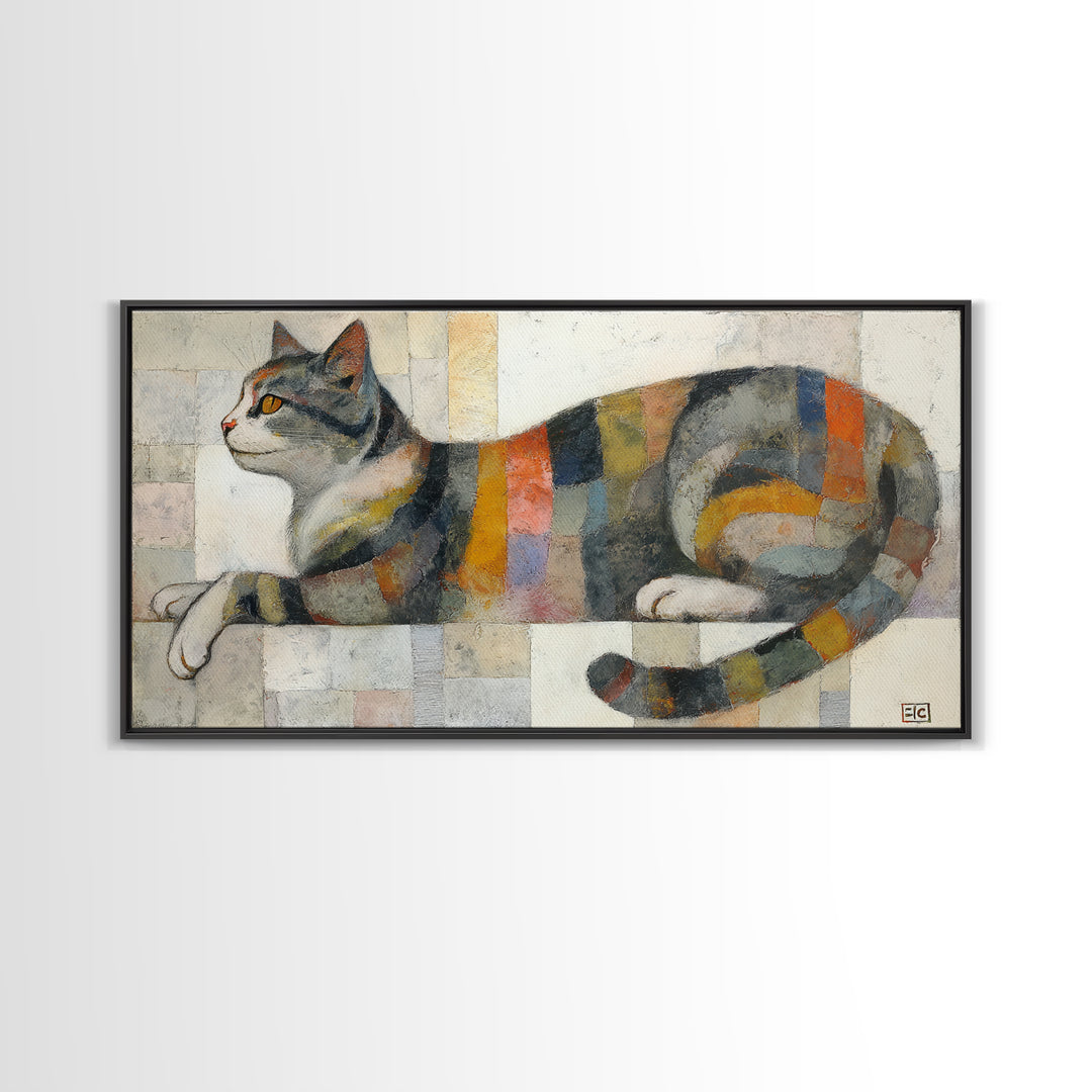 Mixed Media Woman Canvas Print, Eclectic Art, Original Art, Living Room Decor, Fine Art, Eclectic, Gallery Decor, Neutral Decor, ECL-2x1-76