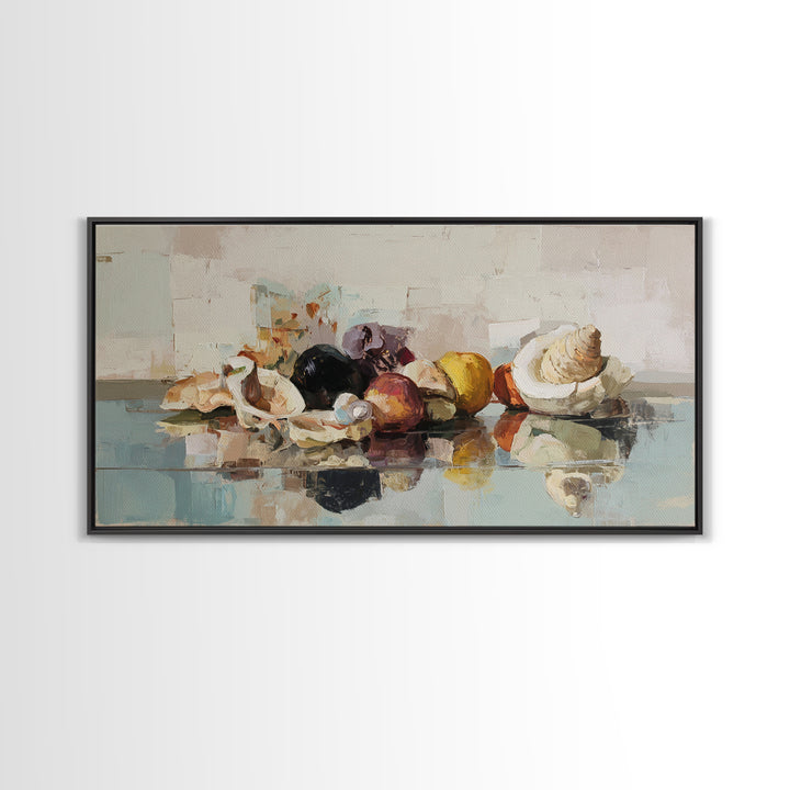 Naive Cityscape with Patterned Windows Framed Canvas Print, Eclectic Art, Abstract Art, Living Room Decor, Fine Art, Eclectic, ECL-2x1-80