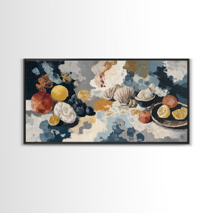 Bohemian Patchwork Landscape Framed Canvas Print, Eclectic Art, Boho, Living Room Decor, Fine Art, Eclectic, Unique Wall Art, ECL-2x1-92