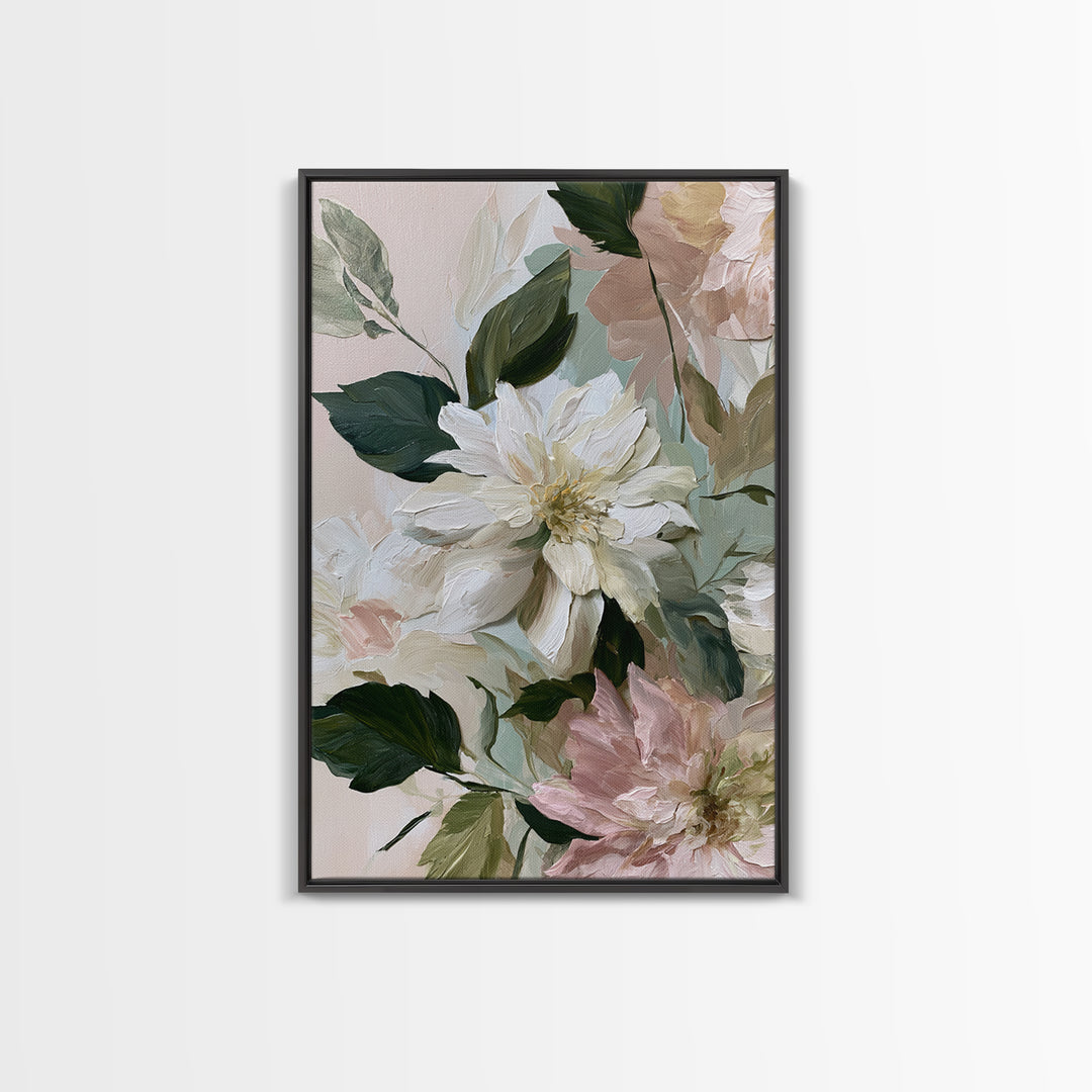 Matisse Inspired Cutouts with Botanical Details Framed Canvas Print, Eclectic Art, Artwork, Living Room Decor, Eclectic, ECL-2x3-38