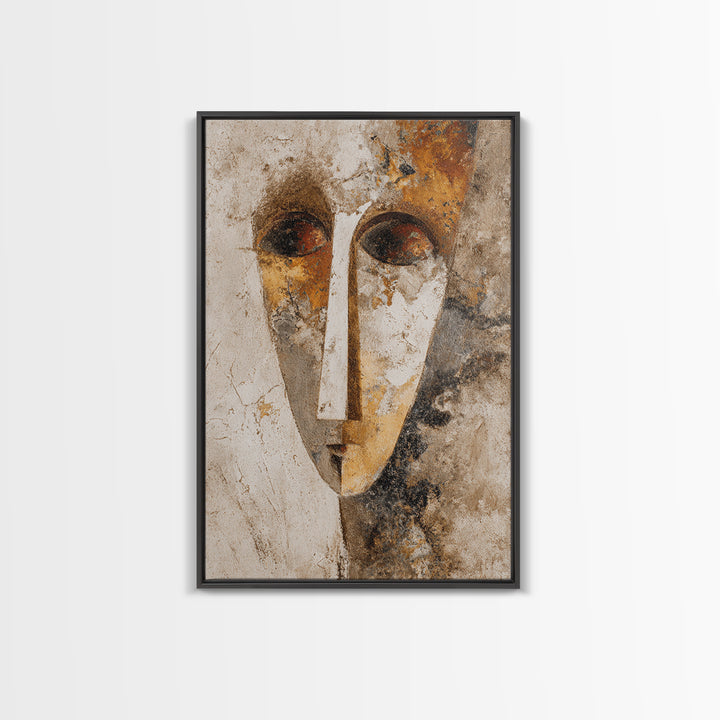 Surreal Portrait with Mismatched Patterned Clothing Canvas Print, Eclectic Art, Printable Art, Living Room Decor, Eclectic, ECL-2x3-58