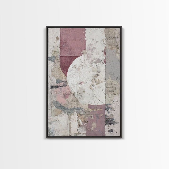Abstract Shapes Layered Framed Canvas Print, Eclectic Art, Unique Wall Art, Living Room Decor, Abstract Art, Eclectic, ECL-2x3-60