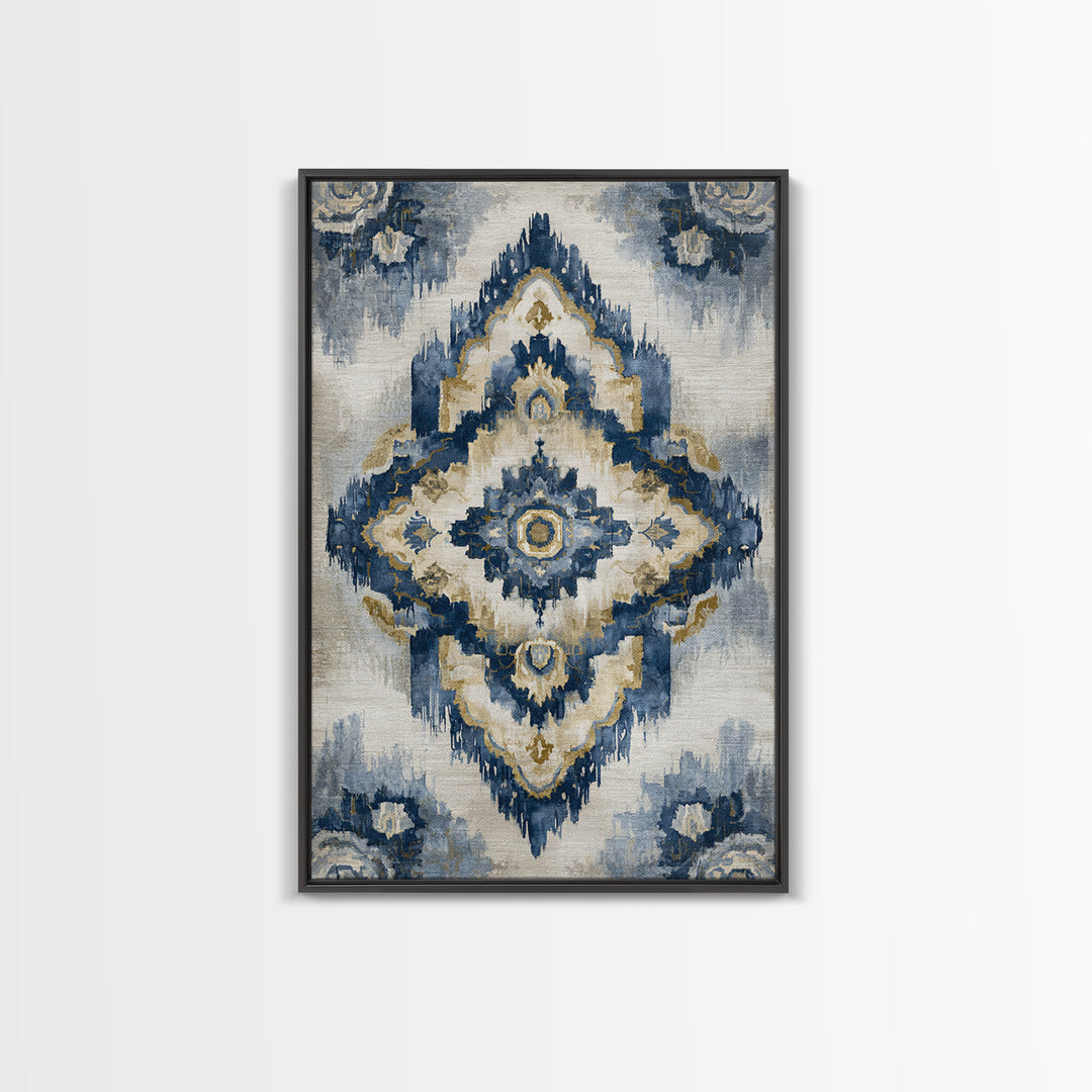 Layered Tapestry Pattern Canvas Print, Eclectic Art, Textured Painting, Living Room Decor, Fine Art, Eclectic, Digital Art, ECL-2x3-96