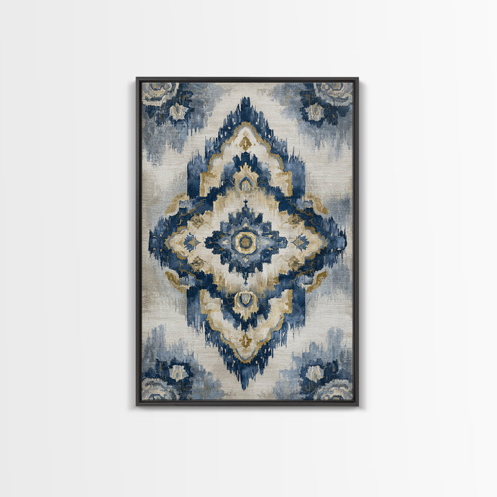 Layered Tapestry Pattern Canvas Print, Eclectic Art, Textured Painting, Living Room Decor, Fine Art, Eclectic, Digital Art, ECL-2x3-96