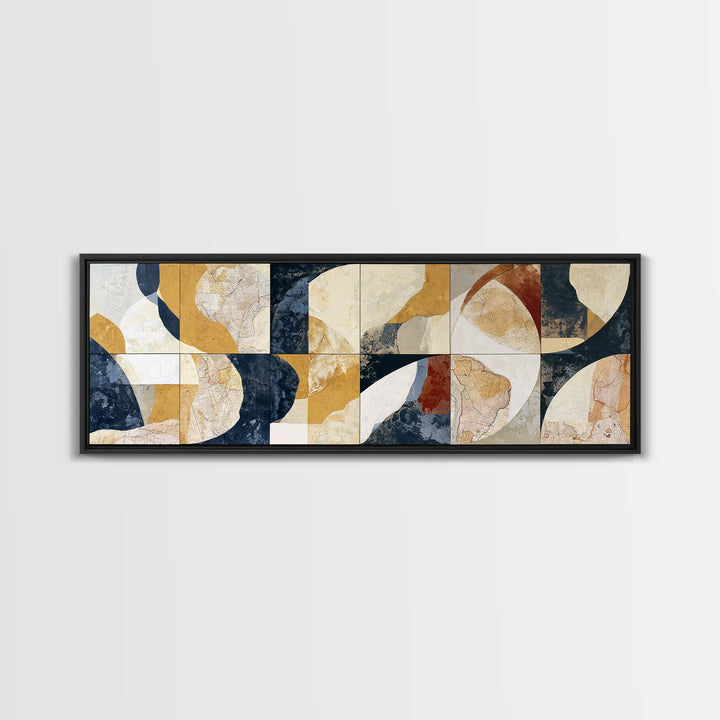 Abstract Shapes Layered Canvas Print, Eclectic Art, Unique Wall Art, Living Room Decor, Fine Art, Eclectic, Home Decor, ECL-3x1-20