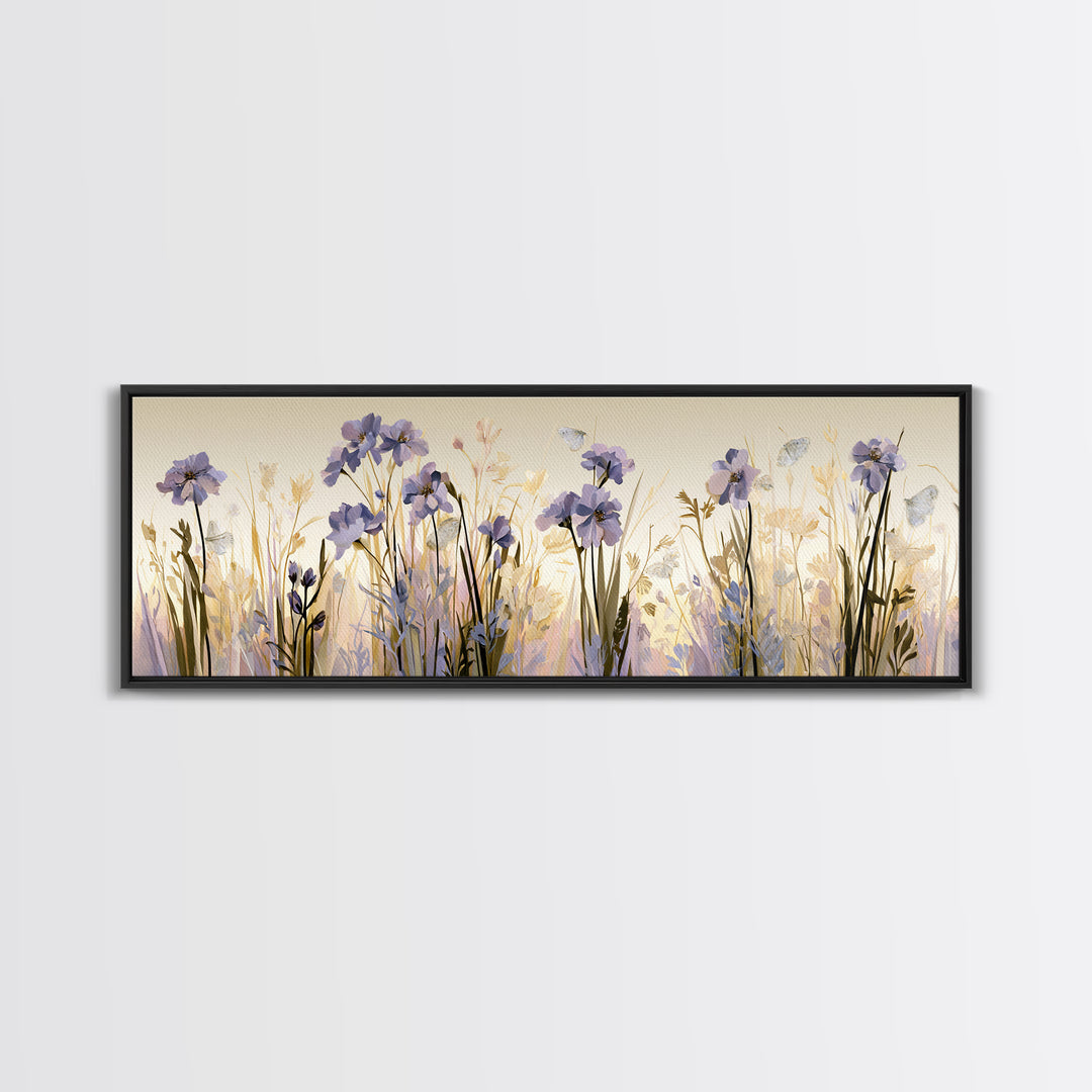 Botanical Collage with Butterflies and Old Paper Canvas Print, Eclectic Art, Unique Wall Art, Living Room Decor, Eclectic, ECL-3x1-5