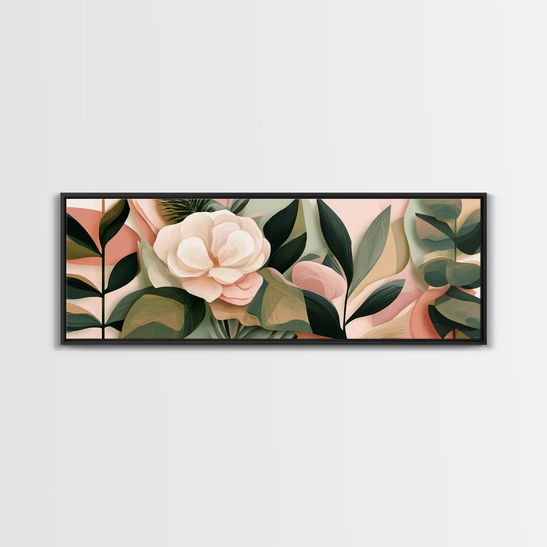 Matisse Inspired Cutouts with Botanical Details Canvas Print, Eclectic Art, Statement Artwork, Living Room Decor, Eclectic, ECL-3x1-94