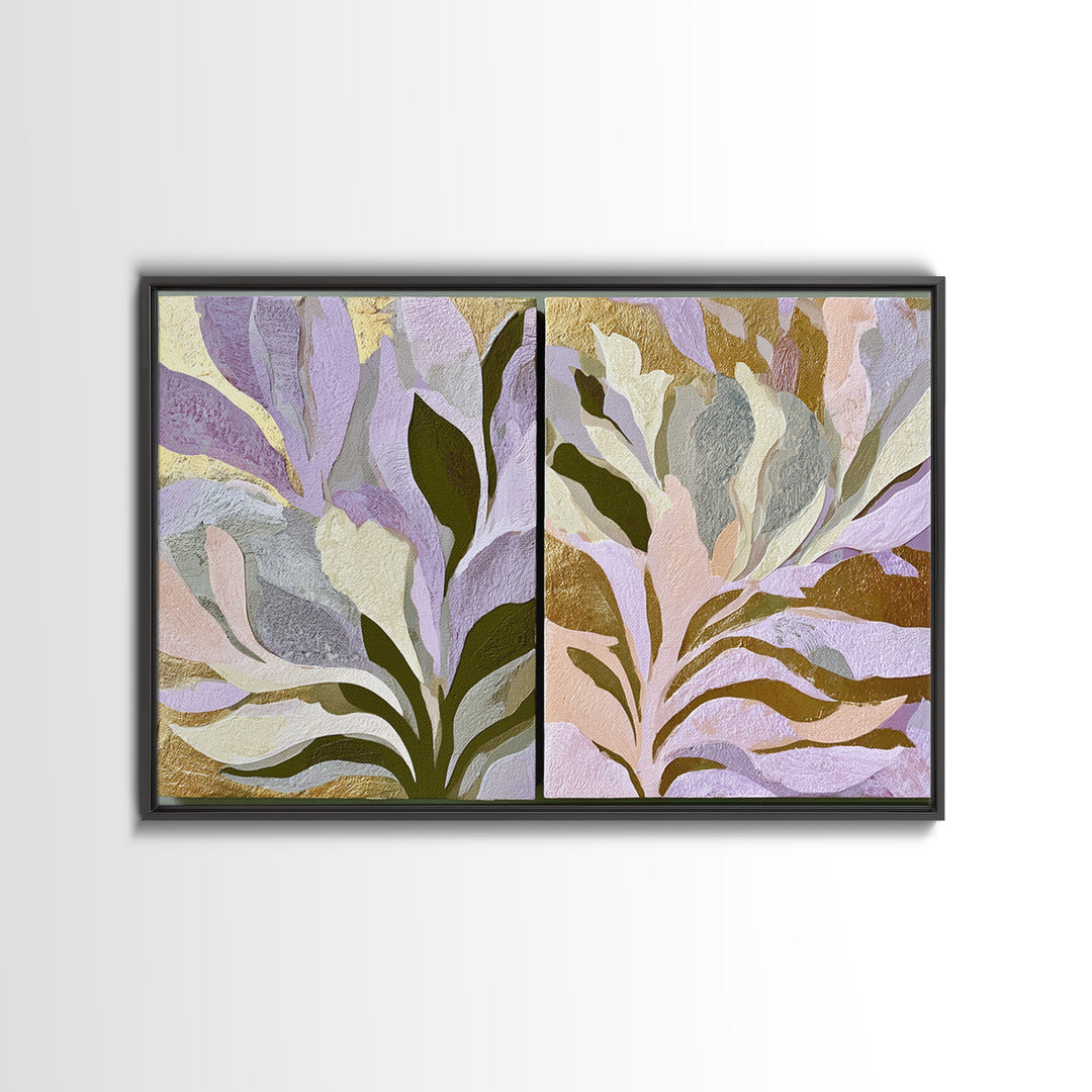 Matisse Inspired Cutouts with Botanical Details Canvas Print, Eclectic Art, Statement Artwork, Living Room Decor, Eclectic, ECL-3x2-34