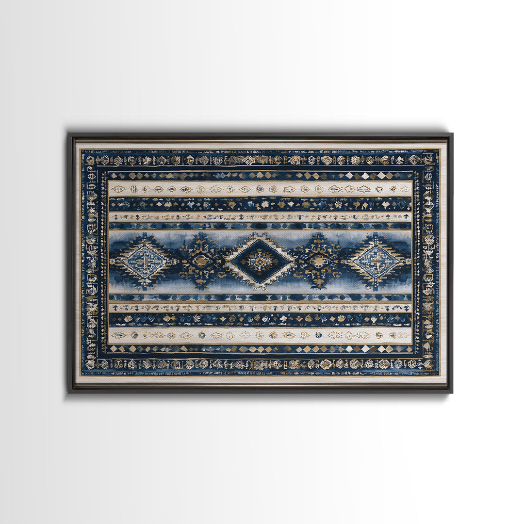 Layered Tapestry Pattern Canvas Print, Eclectic Art, Abstract Art, Living Room Decor, Fine Art, Eclectic, Neutral Decor, ECL-3x2-68