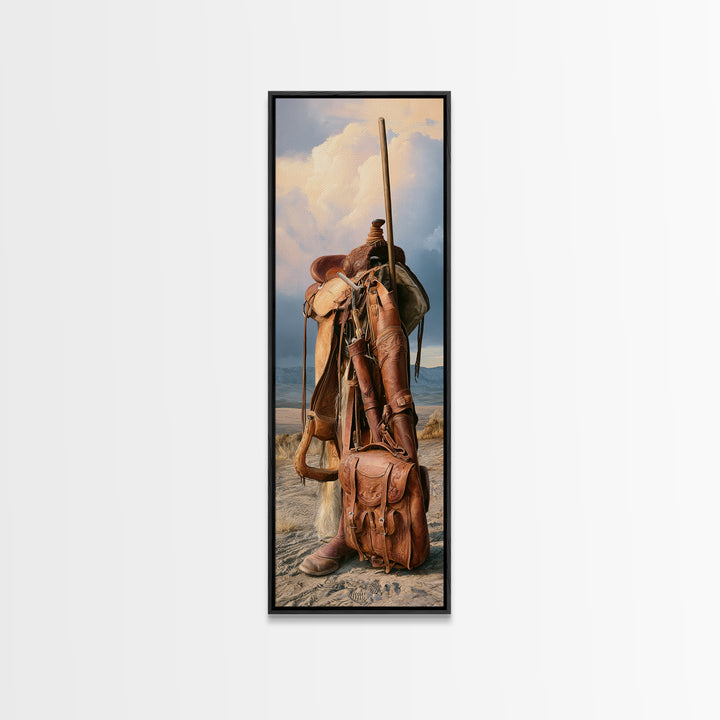 Stable Tools Arranged Like Old Master Still Canvas Print, Equestrian Art, Wall Art, Living Room Decor, Fine Art, Equestrian, EQU-1x3-35