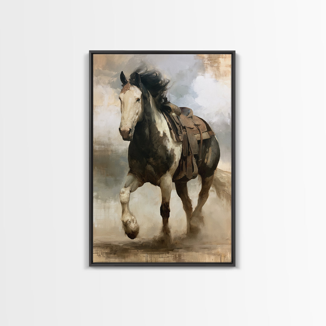 Horse Mane Flowing Like Abstract Waves Canvas Print, Equestrian Art, Fine Art Print, Living Room Decor, Abstract Art, EQU-2x3-27