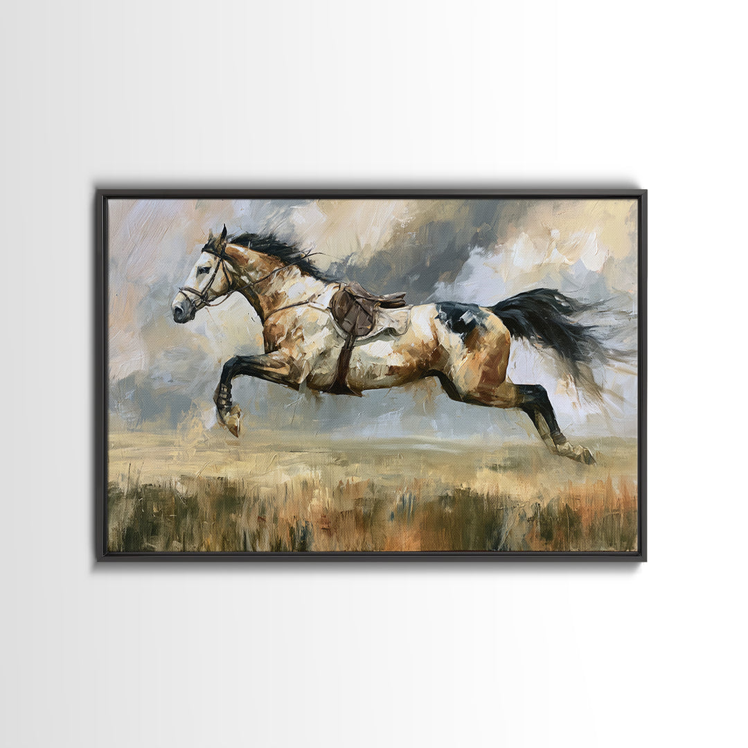 Show Jumping Horse Mid Leap Canvas Print, Equestrian Art, Wall Art, Living Room Decor, Fine Art, Equestrian, Boho Wall Art, EQU-3x2-83