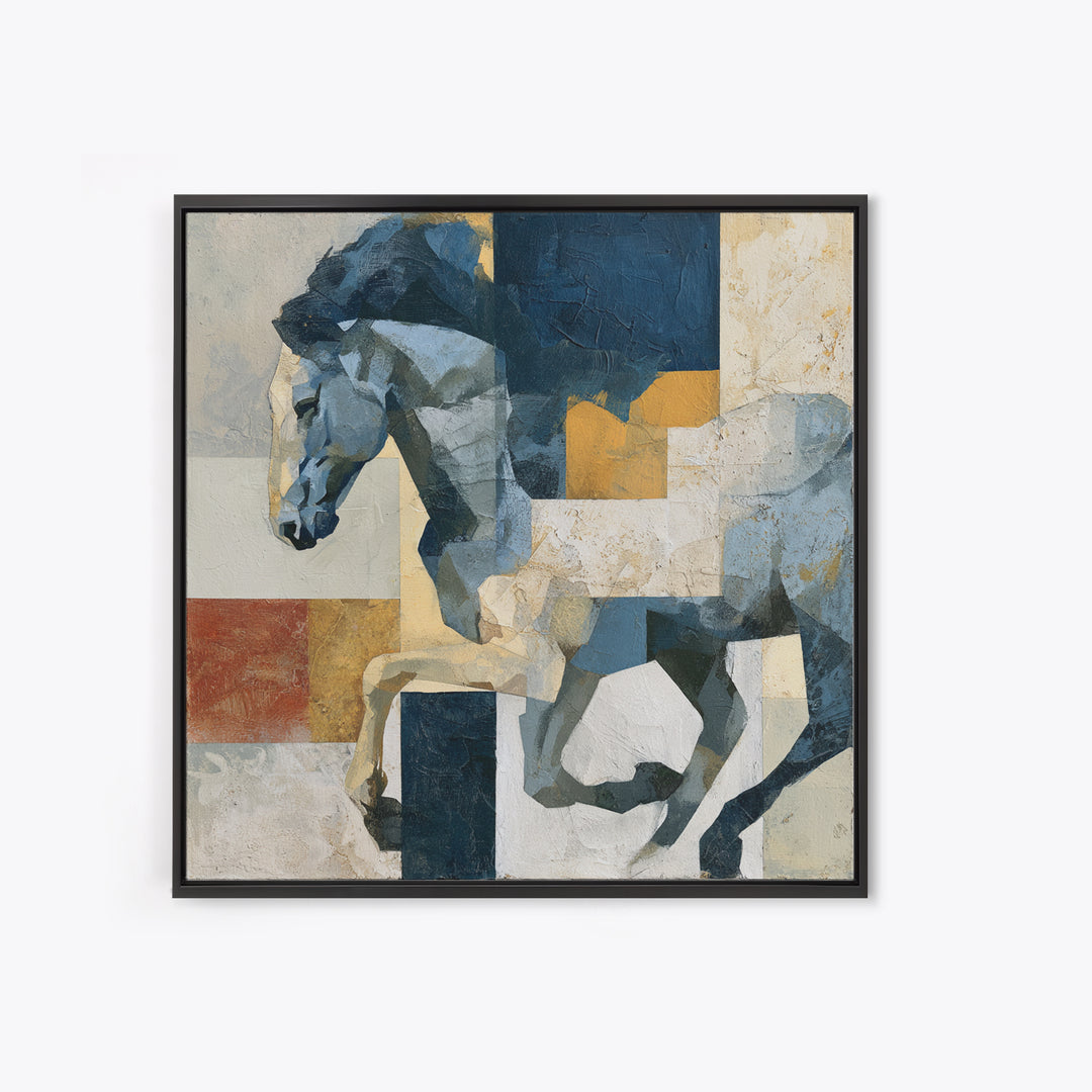 Expressionist Horse in Motion with Wild Mane Canvas Print, Expressionist Art, Modern Art, Living Room Decor, Expression, EXP-1x1-10