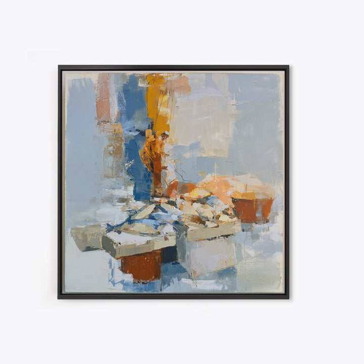 Fish Market Scene Canvas Print, Expressionist Art, Modern Wall Art, Living Room Decor, Fine Art, Expression, Fine Art Print, EXP-1x1-22