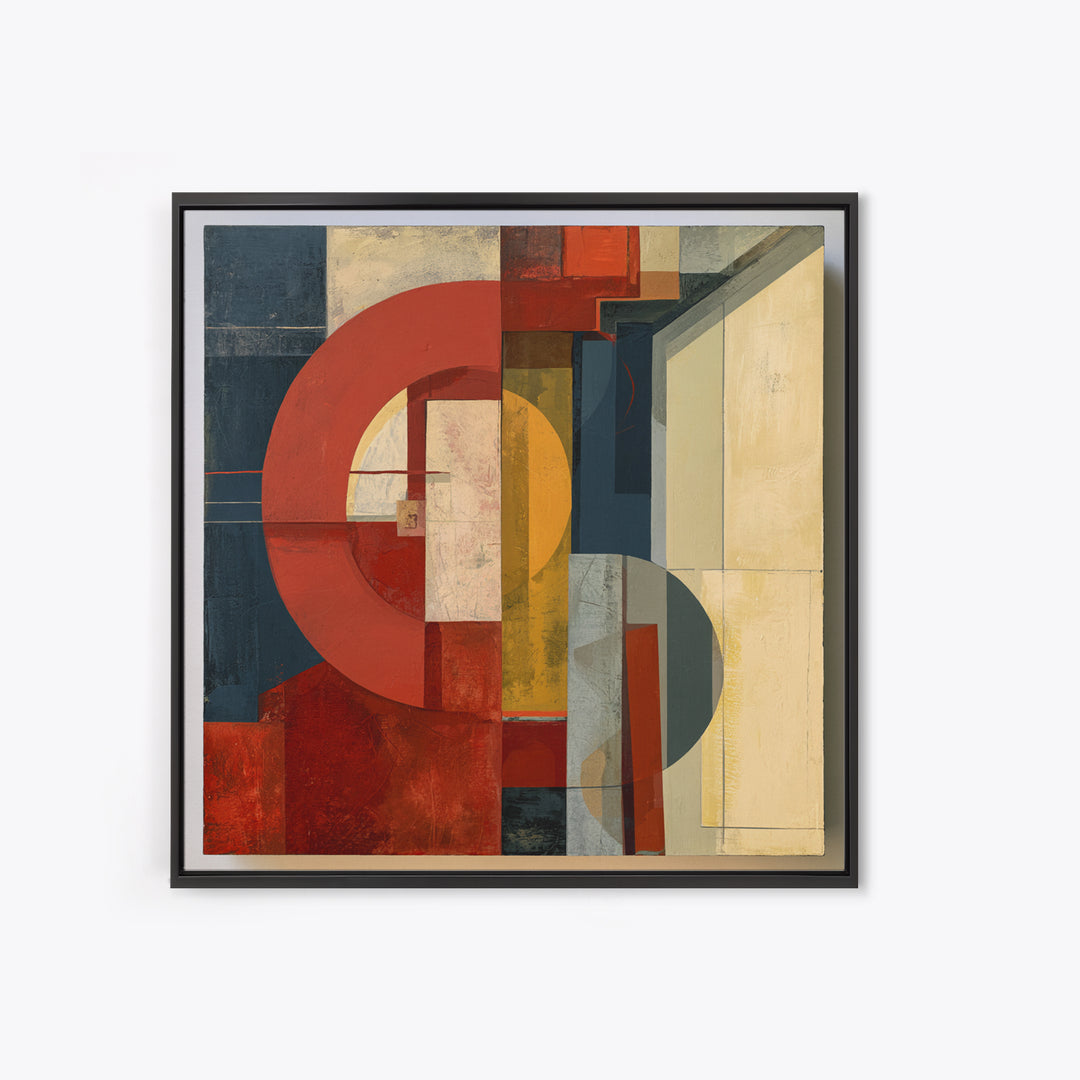 Red Room Interior Abstraction Without Realistic Furniture Canvas Print, Expressionist Art, Room Decor, Living Room Decor, EXP-1x1-91