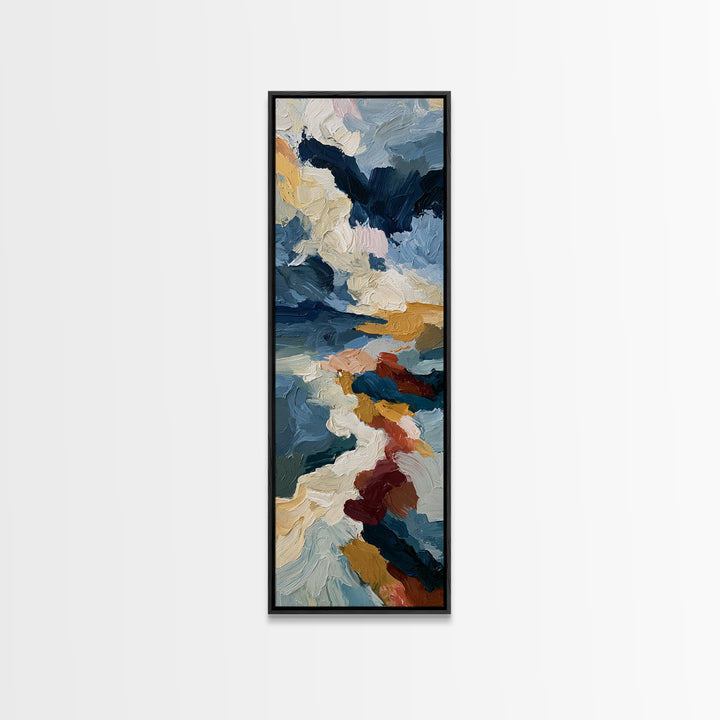 Stormy Landscape Painted Canvas Print, Expressionist Art, Boho Wall Art, Living Room Decor, Oil Painting, Expression, EXP-1x3-39