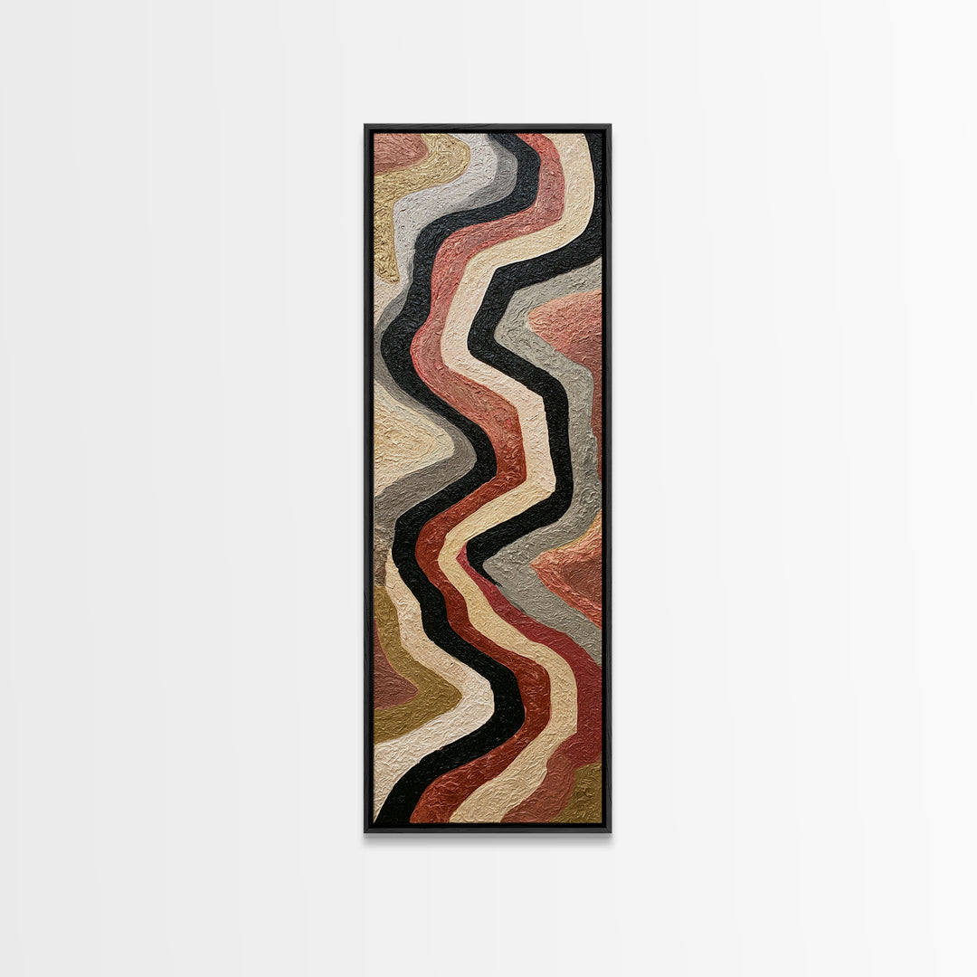 Stormy Landscape Painted Canvas Print, Expressionist Art, Gallery Wall Art, Living Room Decor, Expression, Minimalist Decor, EXP-1x3-63