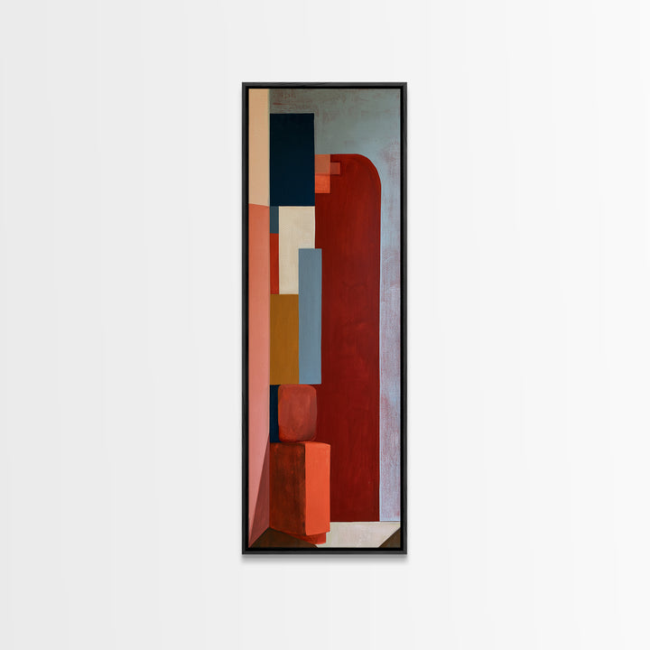 Red Room Interior Abstraction Canvas Print, Expressionist Art, Digital Wall Art, Living Room Decor, Expression, Fine Art Print, EXP-1x3-7