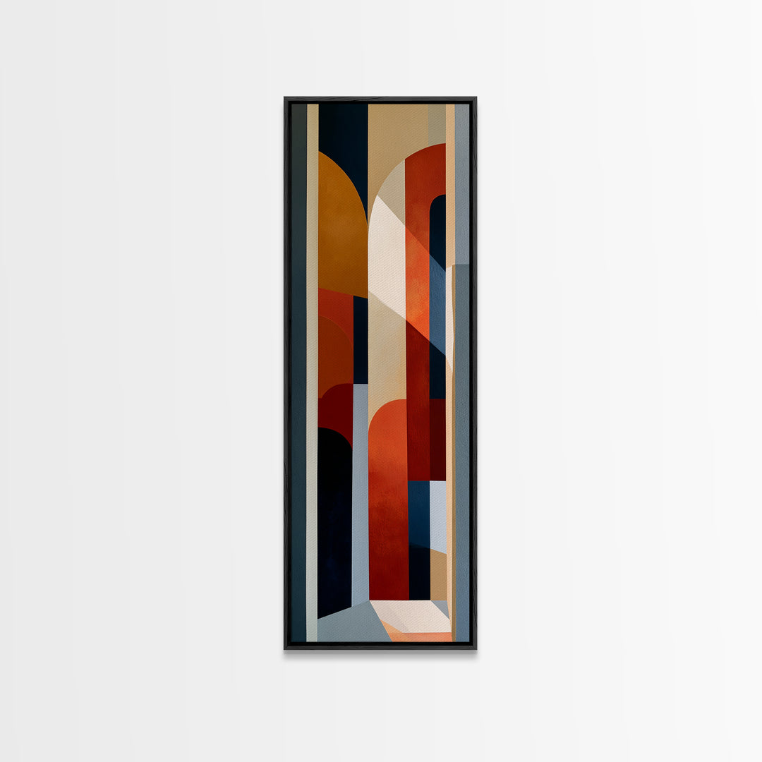 Red Room Interior Abstraction Canvas Print, Expressionist Art, Minimalist Wall Art, Living Room Decor, Expression, EXP-1x3-79