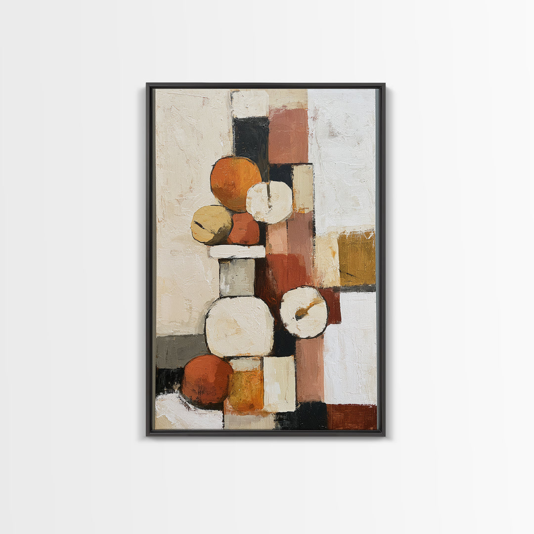 Bold Still Life of Fruit Framed Canvas Print, Expressionist Art, Printable Wall Art, Living Room Decor, Fine Art, Expression, EXP-2x3-25