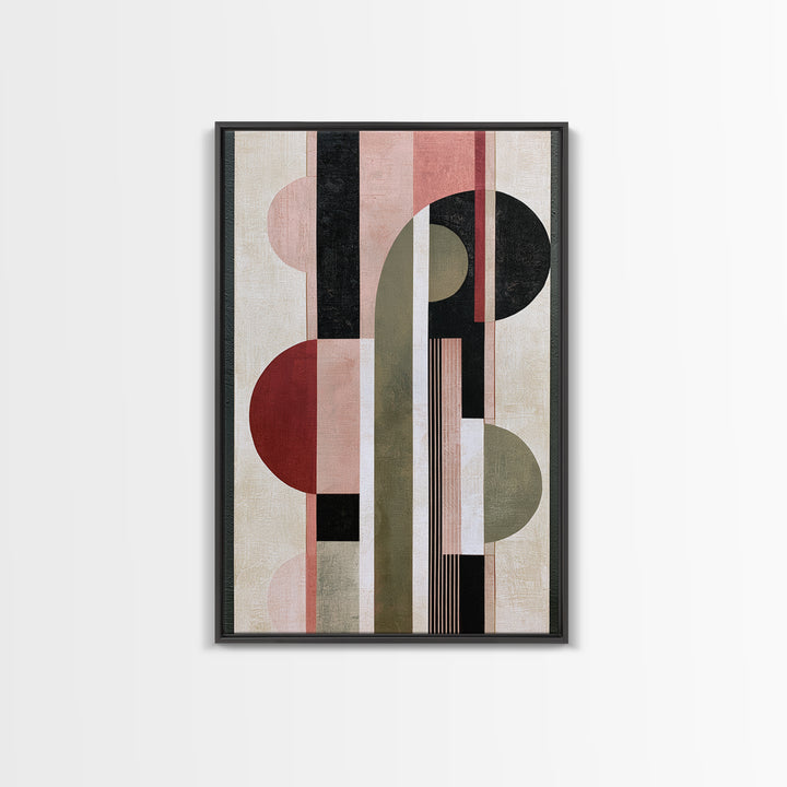 Red Room Interior Abstraction Without Realistic Furniture Canvas Print, Expressionist Art, Living Room Decor, Expression, EXP-2x3-27