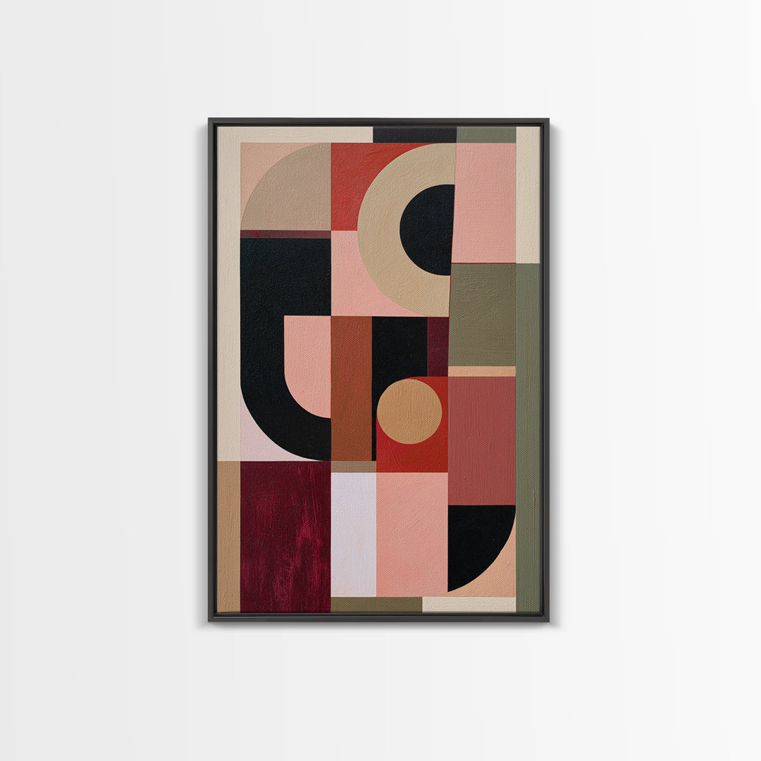 Lonely Caf Table Framed Canvas Print, Expressionist Art, Large Wall Art, Living Room Decor, Expression, Abstract Painting, EXP-2x3-37