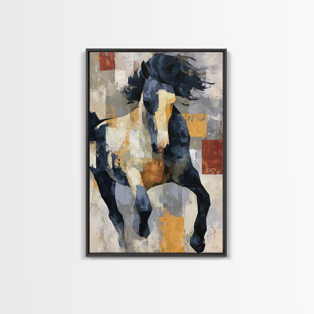 Expressionist Horse in Motion with Wild Mane Canvas Print, Expressionist Art, Home Decor, Living Room Decor, Expression, EXP-2x3-42
