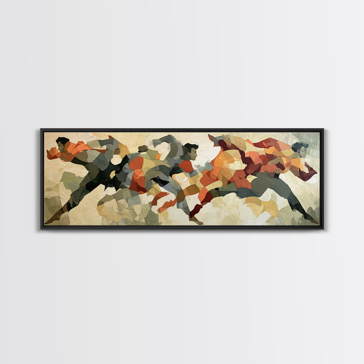 Dancer Figure Fractured into Vibrant Movement Canvas Print, Expressionist Art, Modern Decor, Living Room Decor, Expression, EXP-3x1-44