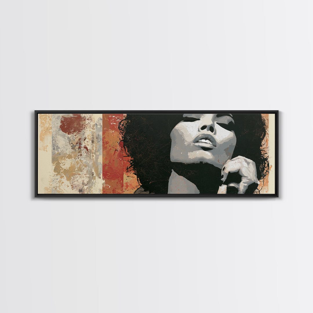 Portrait of a Singer Framed Canvas Print, Expressionist Art, Digital Prints, Living Room Decor, Oil Painting, Expression, EXP-3x1-84