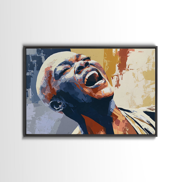 Portrait of a Singer Canvas Print, Expressionist Art, Gallery Decor, Living Room Decor, Fine Art, Expression, Wall Art, EXP-3x2-48