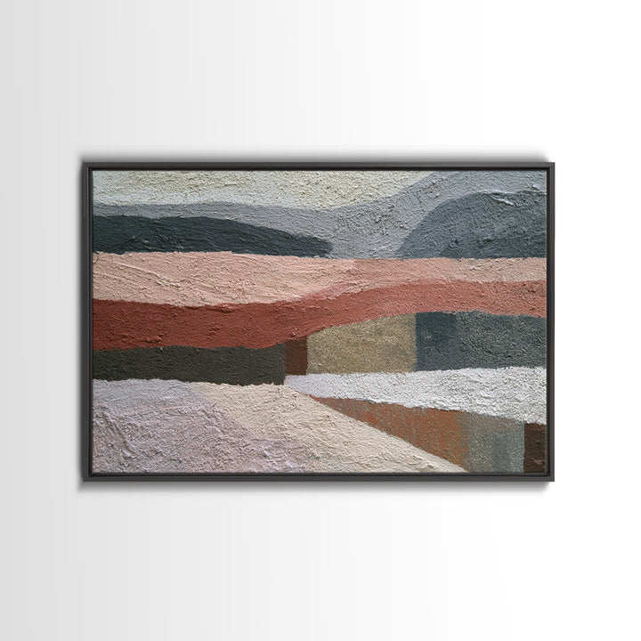 Stormy Landscape Painted Framed Canvas Print, Expressionist Art, Original Art, Living Room Decor, Fine Art, Expression, EXP-3x2-7