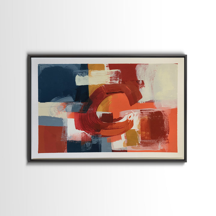 Red Room Interior Abstraction Canvas Print, Expressionist Art, Digital Wall Art, Living Room Decor, Expression, Fine Art Print, EXP-3x2-95
