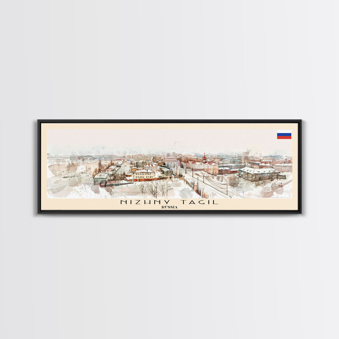 Nizhny Tagil Russia Wall Art, Panoramic Travel Poster, Panoramic Framed Canvas Print, City Wall Art, Wall Hanging Home Decor, Travel Art