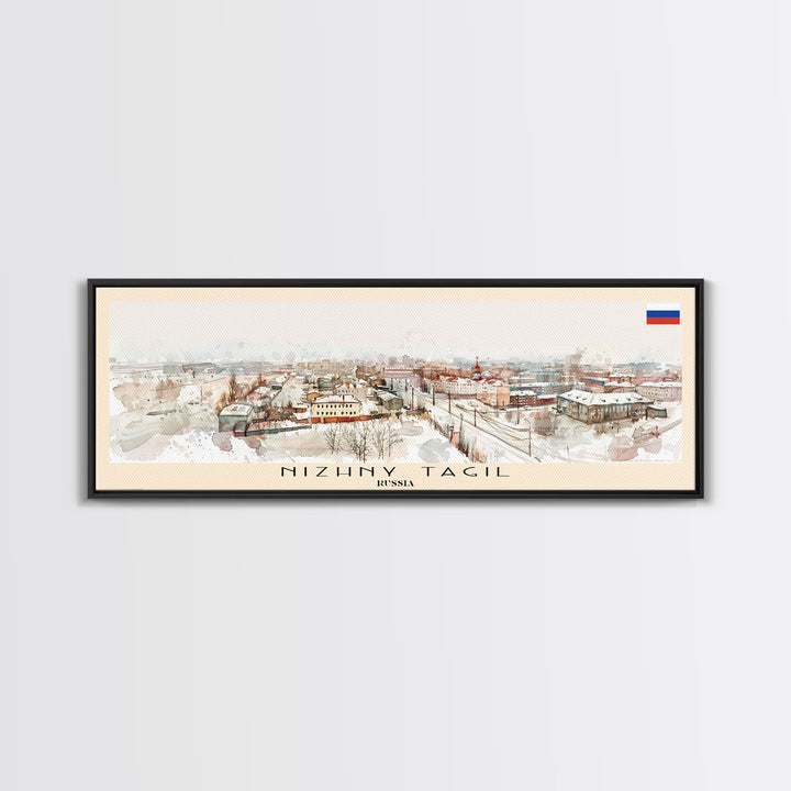 Nizhny Tagil Russia Wall Art, Panoramic Travel Poster, Panoramic Framed Canvas Print, City Wall Art, Wall Hanging Home Decor, Travel Art
