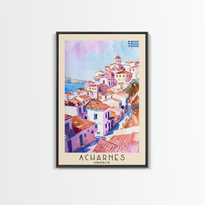 Scenic A Coruńa Spain Seaside Town, Framed Canvas Print, Perfect for Bedroom Art, Coastal Style, Home Decor Wall Art