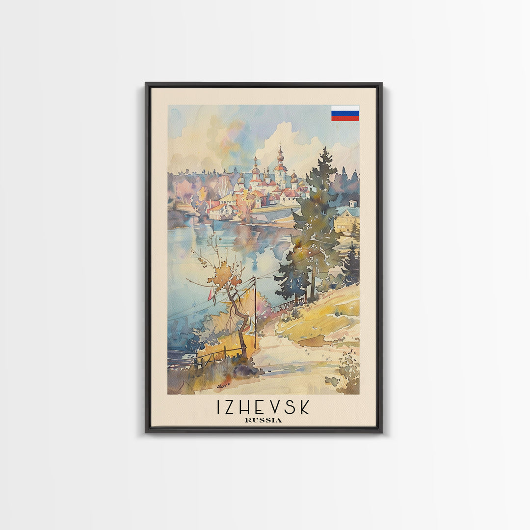 Izhevsk Russia Scenic Art Print, Charming City View Canvas Print for Home Decor, Travel Poster for Living Room Wall Art, Russian Beauty