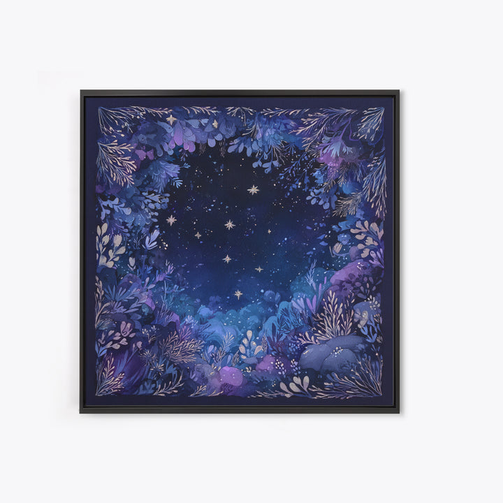Celestial Dragon Wrapped Around a Moon Framed Canvas Print, Fantasy Art, Acrylic Painting, Living Room Decor, Fine Art, Mythic, FAN-1x1-38