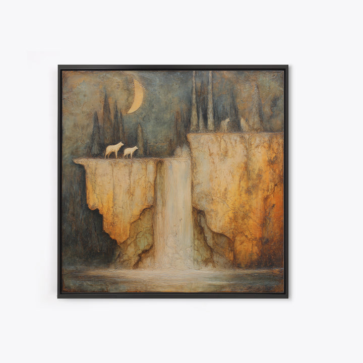 Dwarven Forge with Molten Gold Glow Canvas Print, Fantasy Art, Fantasy Home Decor, Living Room Decor, Fine Art, Mythic, FAN-1x1-90