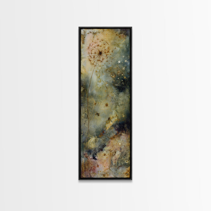 Mermaid Lagoon with Bioluminescent Water Framed Canvas Print, Fantasy Art, Luxury Decor, Living Room Decor, Fine Art, Mythic, FAN-1x3-20