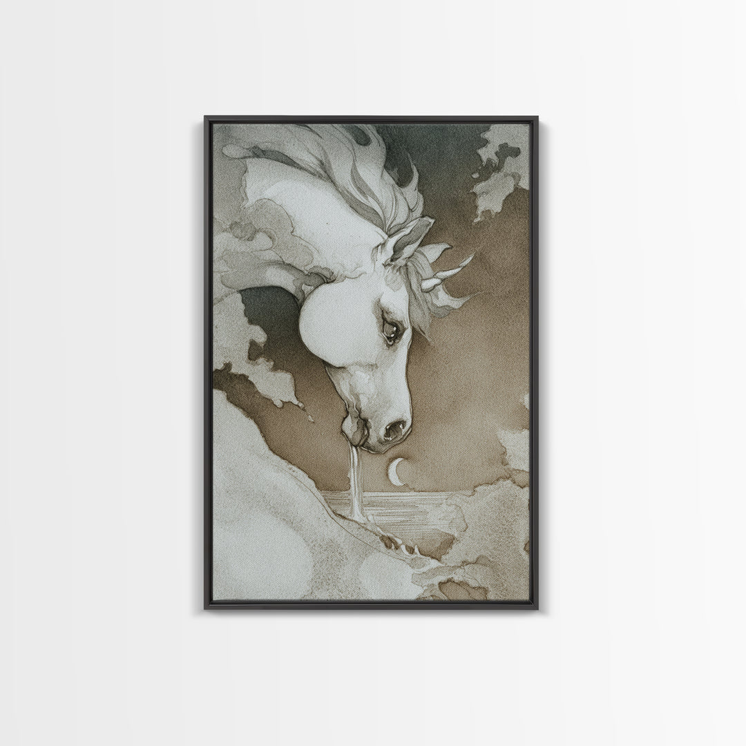 Armored Knight Facing a Glowing Portal Canvas Print, Fantasy Art, Gallery Decor, Living Room Decor, Fine Art, Mythic, FAN-2x3-15