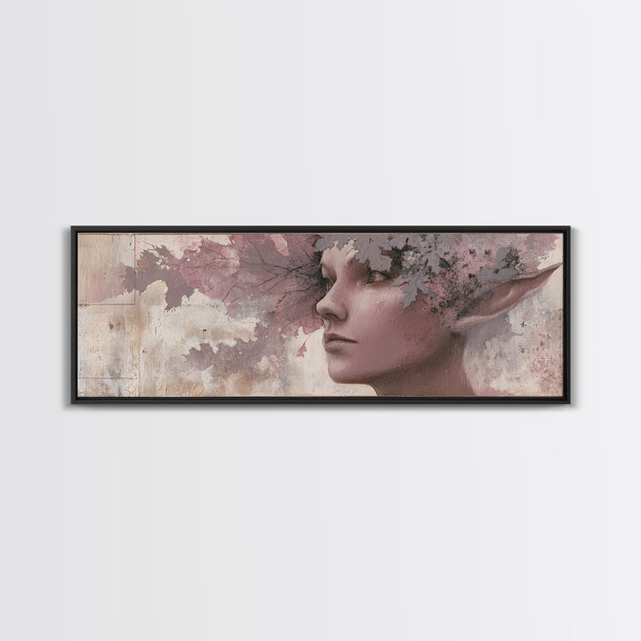 Magic Sword Embedded Framed Canvas Print, Fantasy Art, Painting, Living Room Decor, Fine Art, Mythic, Gothic Art, Landscape, FAN-3x1-51