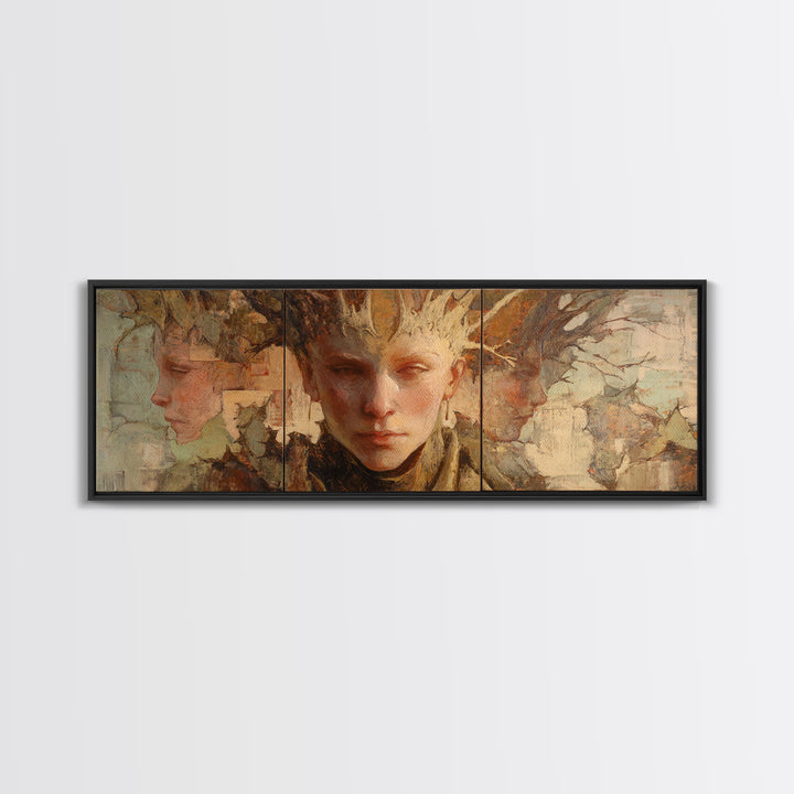 Magic Sword Embedded Canvas Print, Fantasy Art, Fantasy, Living Room Decor, Fine Art, Mythic, Final Fantasy Art, Dragon Art, FAN-3x1-75