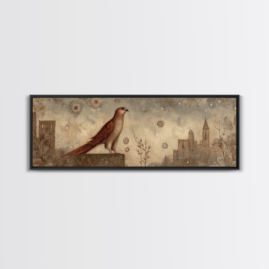 Sea Serpent Beneath a Stormy Ship Silhouette Canvas Print, Fantasy Art, Print, Living Room Decor, Fine Art, Mythic, Fairy Art, FAN-3x1-83