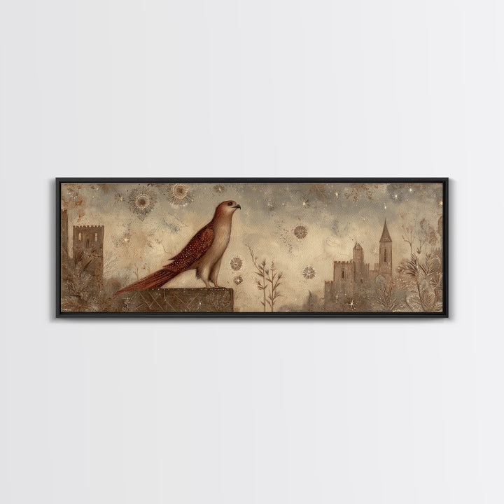 Sea Serpent Beneath a Stormy Ship Silhouette Canvas Print, Fantasy Art, Print, Living Room Decor, Fine Art, Mythic, Fairy Art, FAN-3x1-83